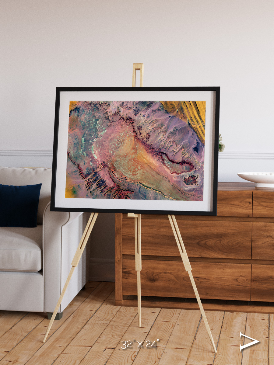 Echoes of Water, Western Desert Framed & Mounted Print