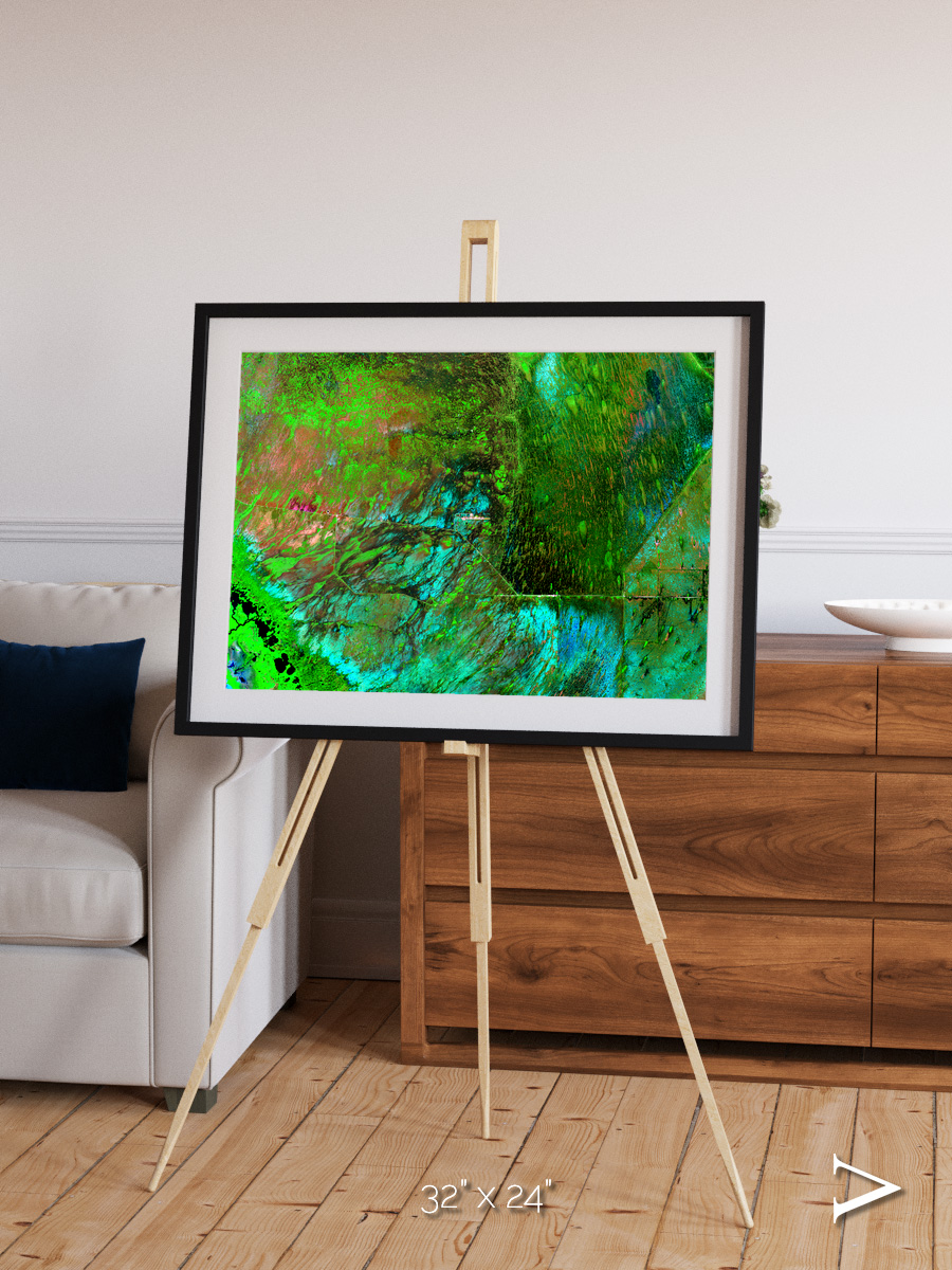 Linear Dunes, Florida Everglades Framed & Mounted Print
