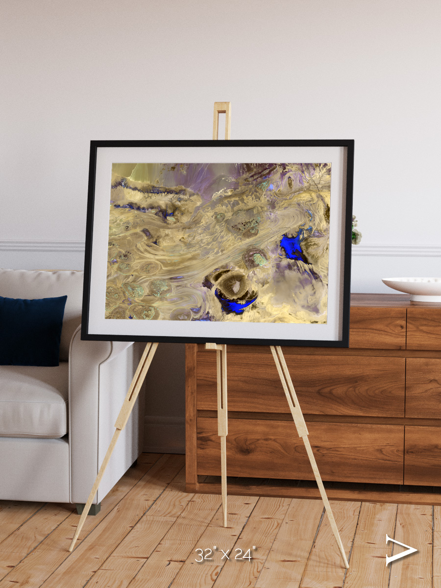 Salt Mirror, Great Salt Desert Framed & Mounted Print