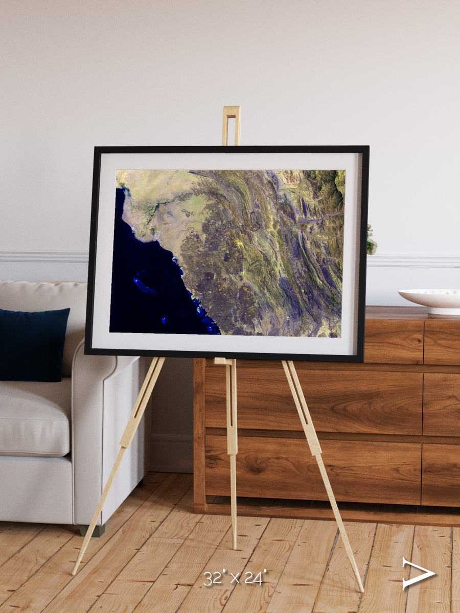 Fire Fields, Harrat Al Birk Framed & Mounted Print