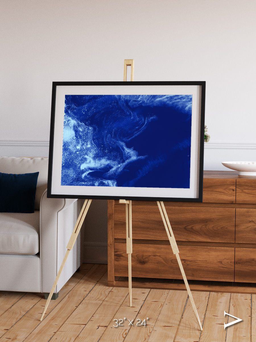 Wind Signatures, Ice Stars Framed & Mounted Print