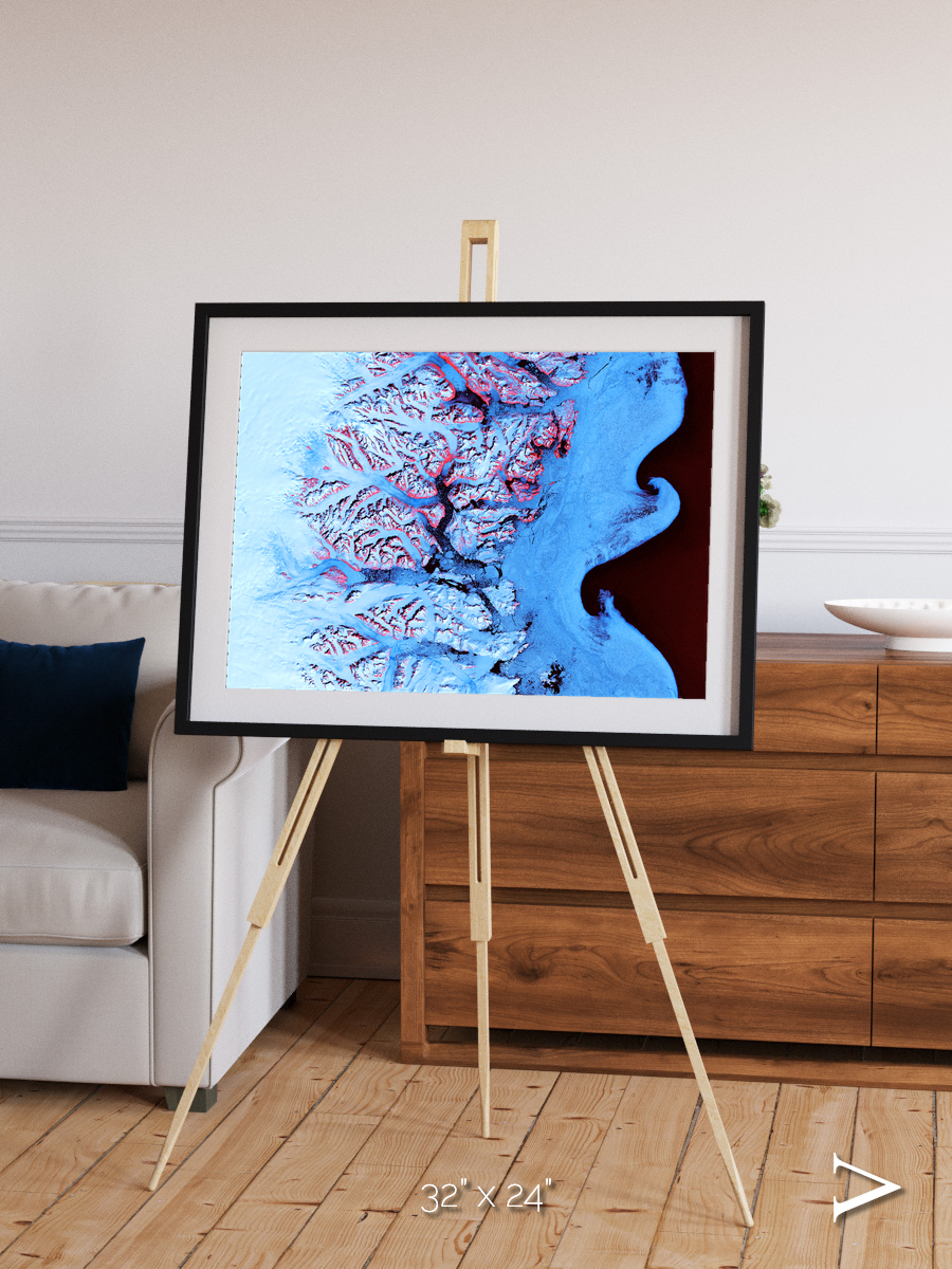 Polar Flow, Ice Waves Framed & Mounted Print