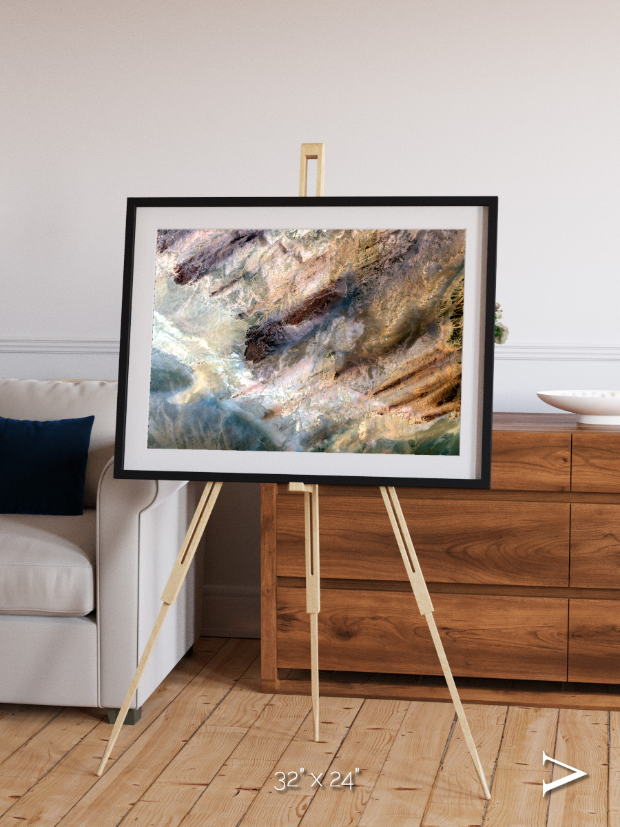 Lava Lines, Impact Framed & Mounted Print