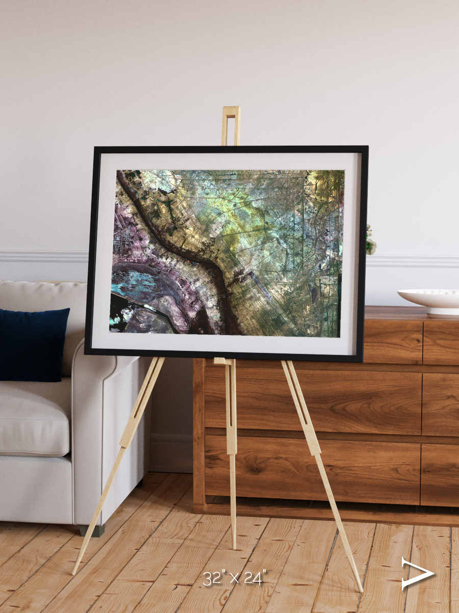 Floodplain Lines, Iraqi Emplacement Framed & Mounted Print