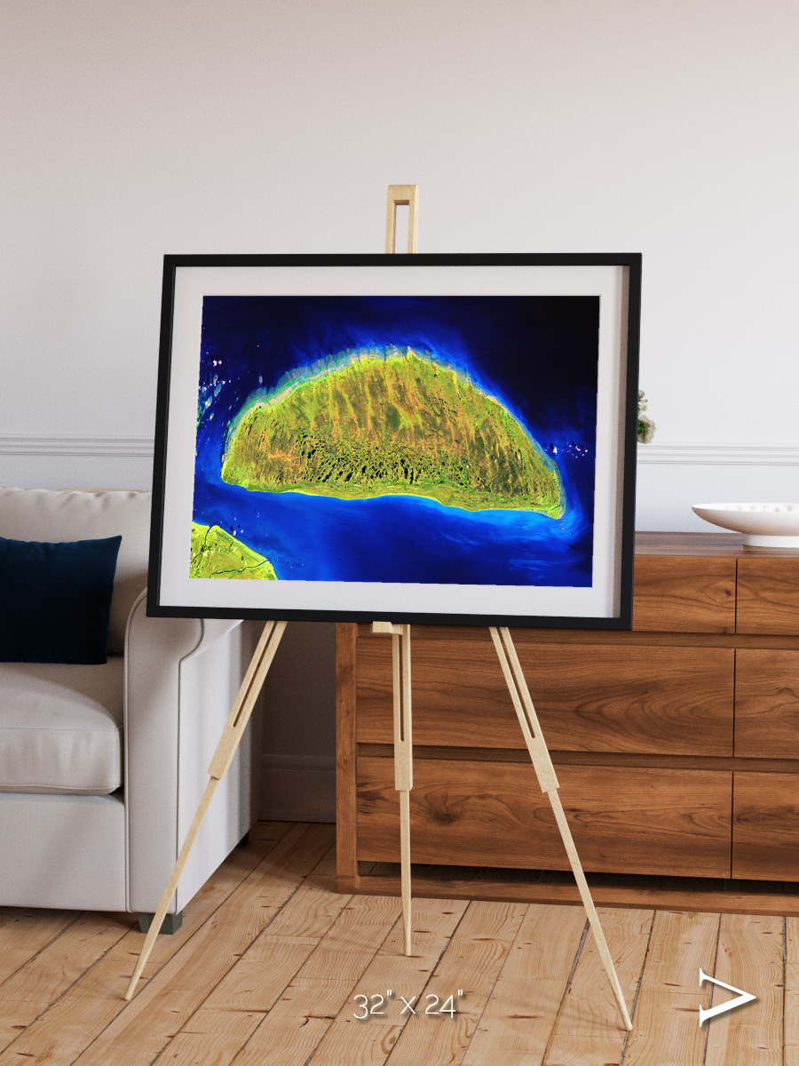 Coastal Fragments, Island Rebound Framed & Mounted Print