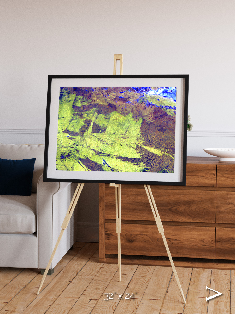 Lake Lines, Lake Amadeus Framed & Mounted Print