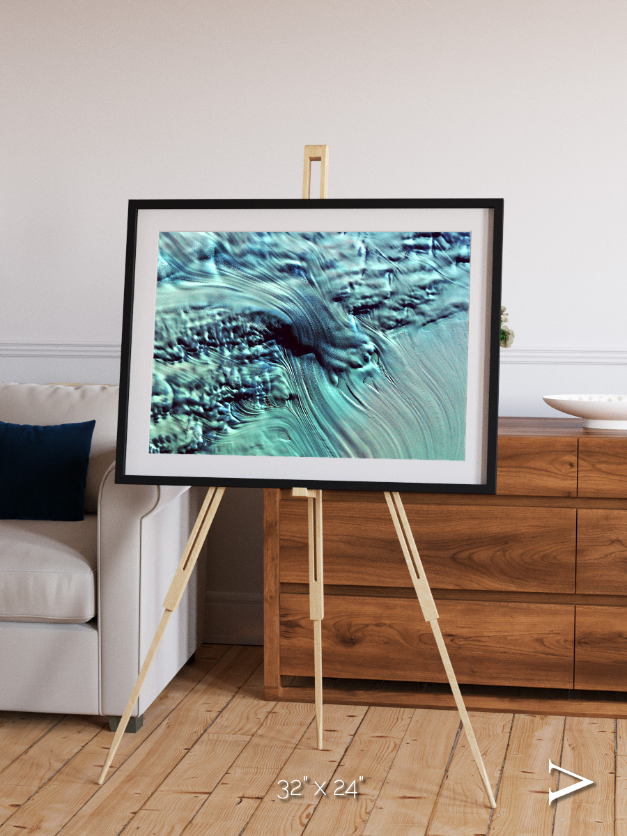 Ice River, Lambert Glacier Framed & Mounted Print