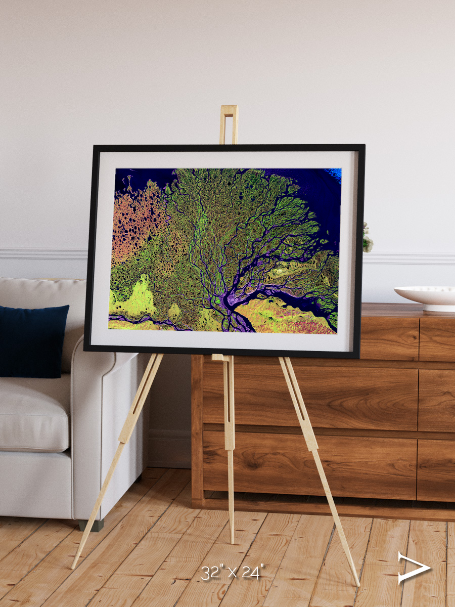 Delta Mosaic, Lena Delta Framed & Mounted Print