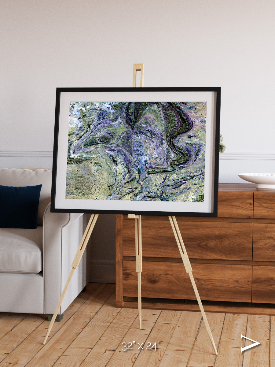 Mountain Textures, MacDonnell Ranges Framed & Mounted Print