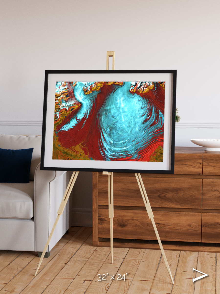 Glacial Passage, Malaspina Glacier Framed & Mounted Print