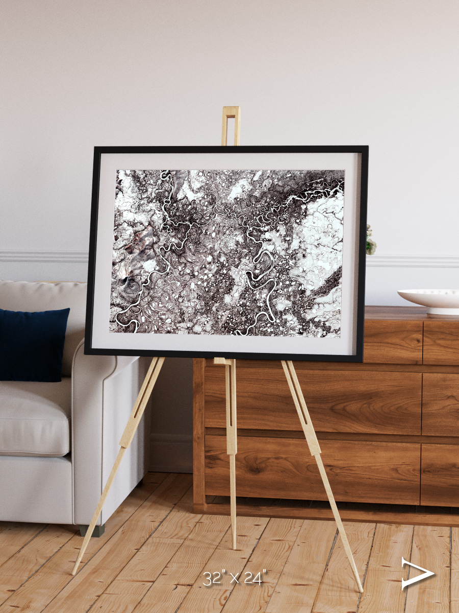 River Threads, Mayn River Framed & Mounted Print