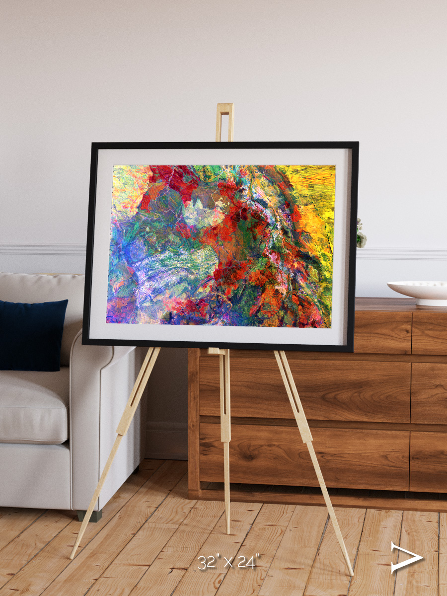 Melted Earth, Great Sandy Desert Framed & Mounted Print