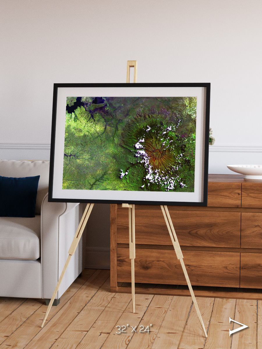 Vortex Trails, Mount Elgon Framed & Mounted Print