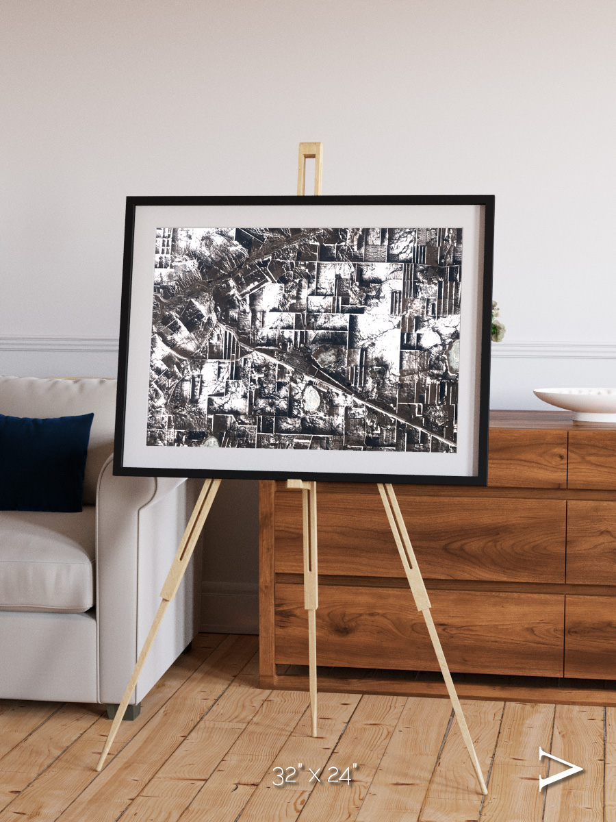 Fertile Threads, Northern Kazakhstan Framed & Mounted Print