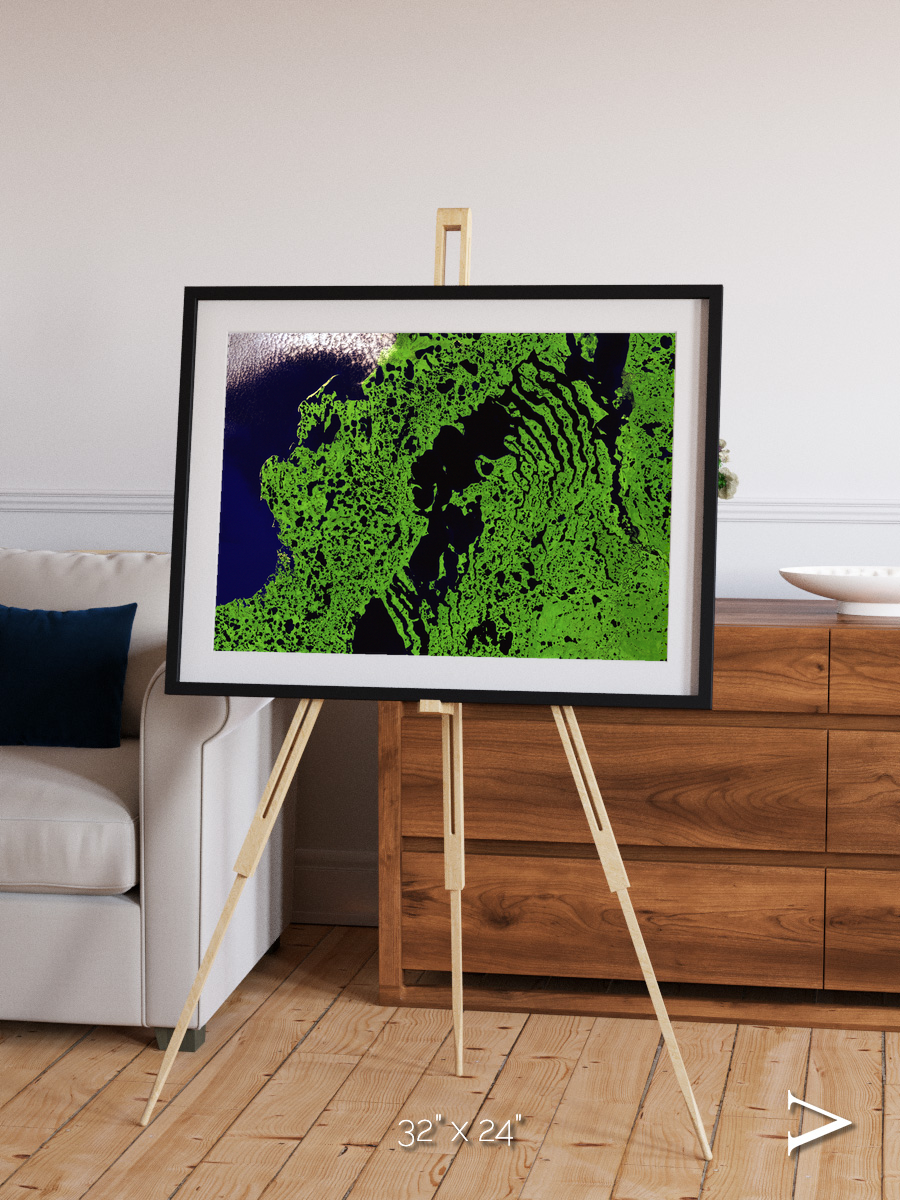 Tundra Reach, Liverpool Bay Framed & Mounted Print