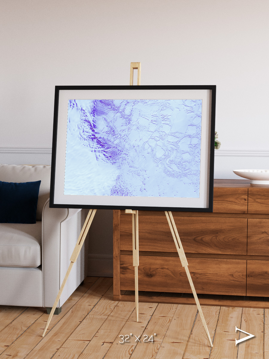 Ice River, Robinson Glacier Framed & Mounted Print