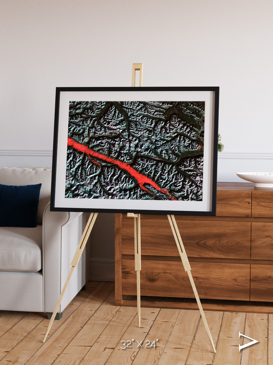 Light in the Trench, Canadian Rockies Framed & Mounted Print