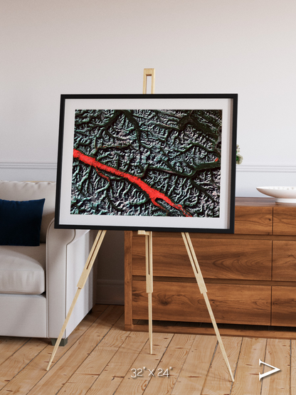 Light in the Trench, Canadian Rockies Framed & Mounted Print