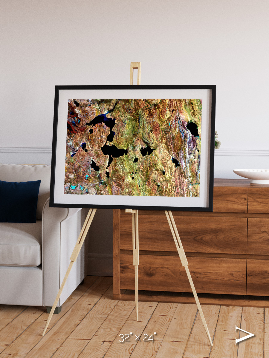 Above the Earth, Tibetan Plateau Framed & Mounted Print