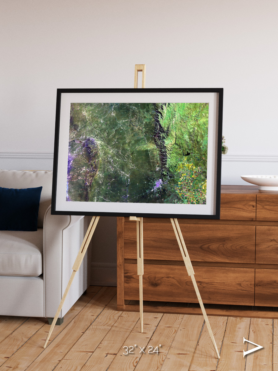 Radiating Plains, San Luis Framed & Mounted Print