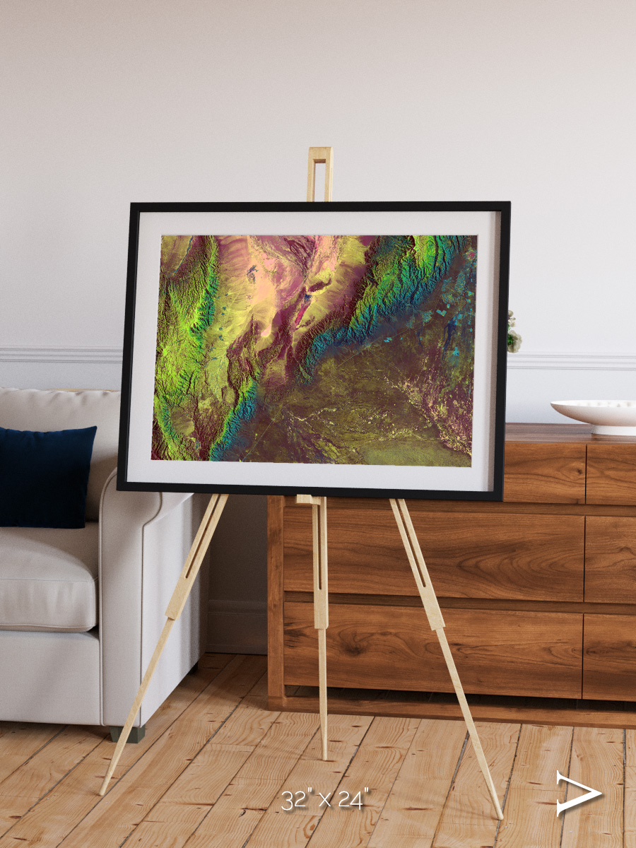 Textured Earth, Sierra de Velasco Framed & Mounted Print
