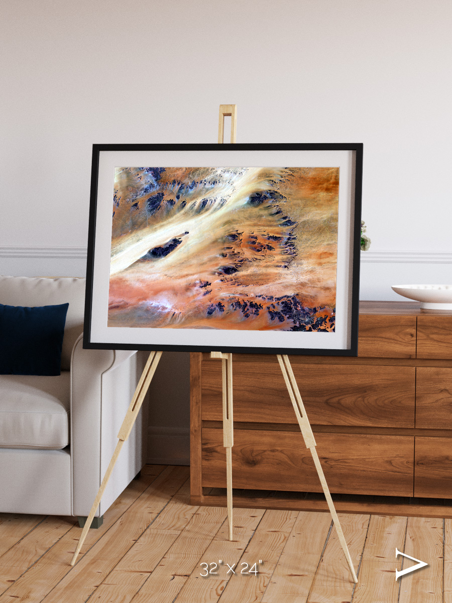Shifting Dunes, Terkezi Oasis Framed & Mounted Print