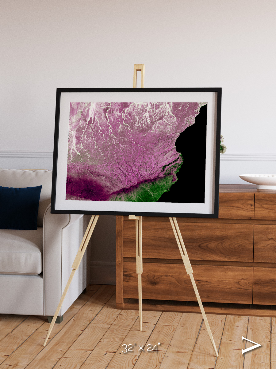 Monsoon Divide, Dhofar Framed & Mounted Print