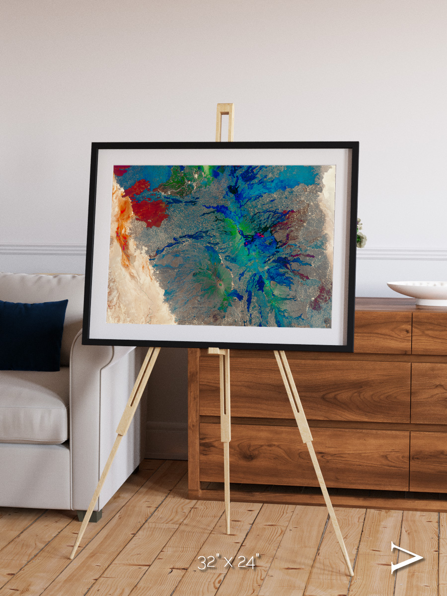 Rift and Fire, Ethiopia Framed & Mounted Print
