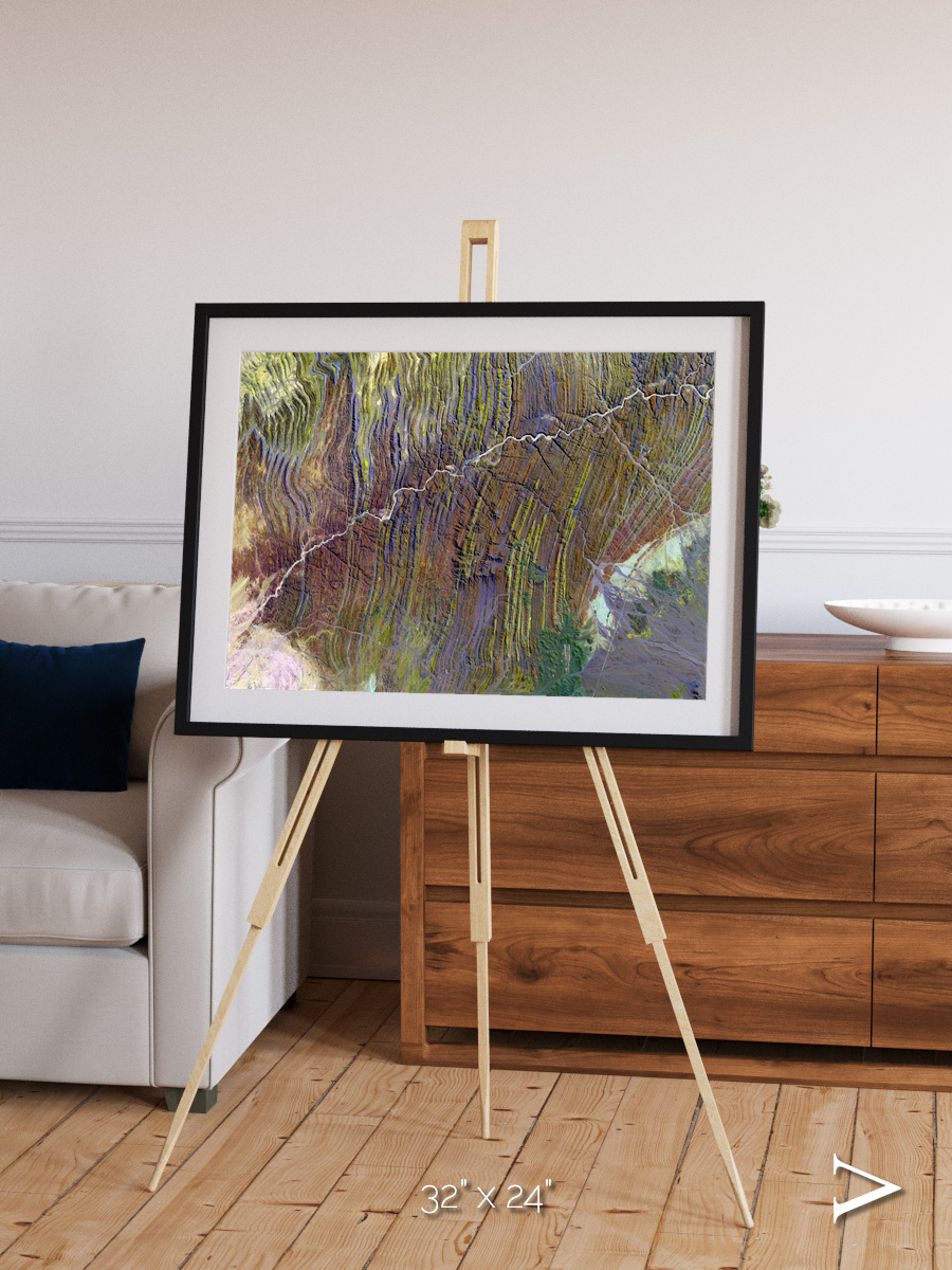 Shifting Dunes, Ugab River Framed & Mounted Print