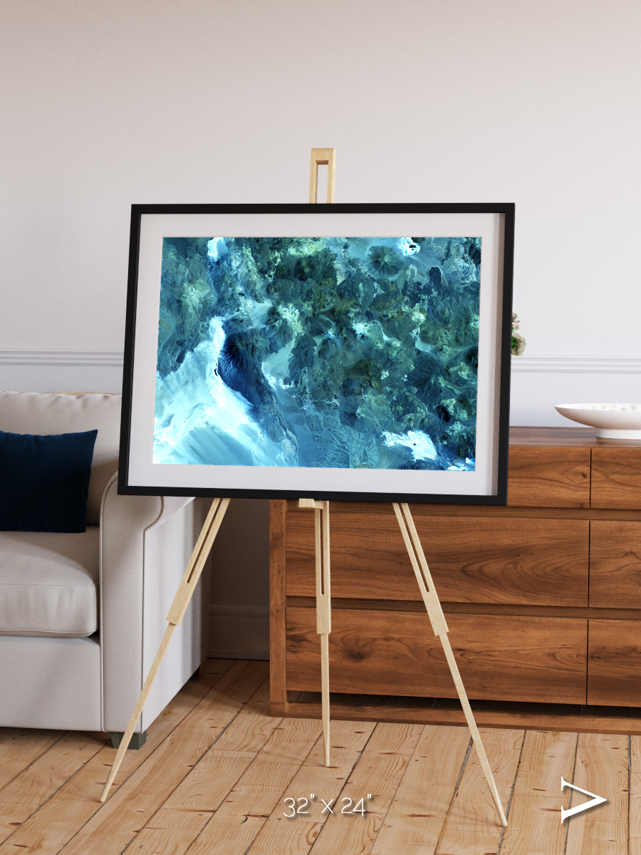 Heat Scars, Volcanoes Framed & Mounted Print