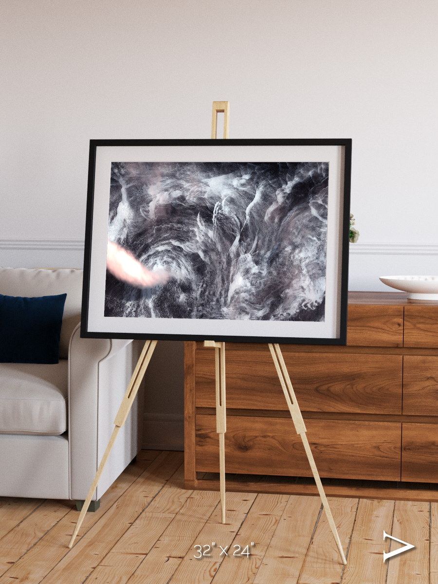 Wind Signatures, Whirlpool in the Air Framed & Mounted Print