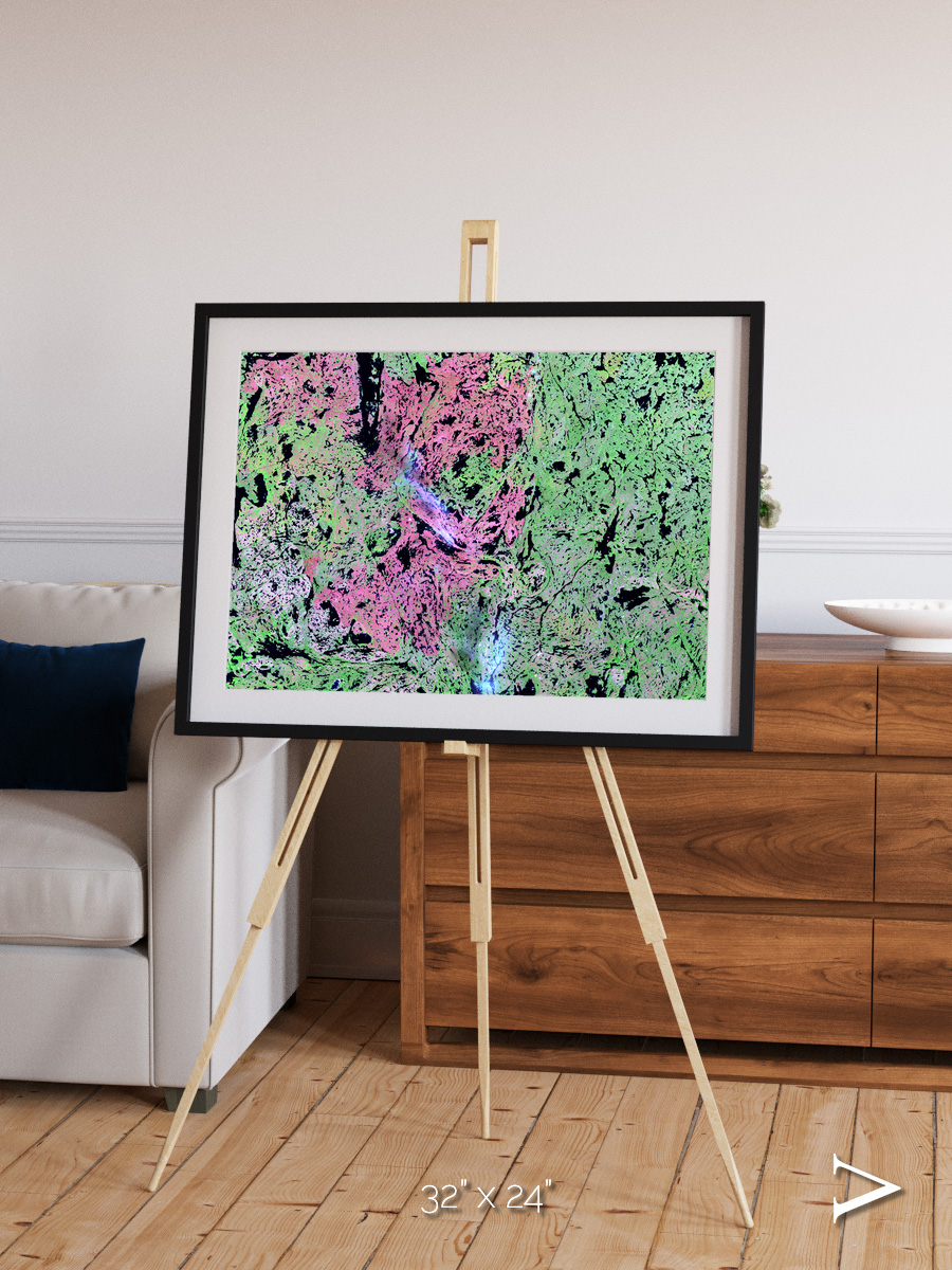 Ice River, Yellowknife Wetlands Framed & Mounted Print