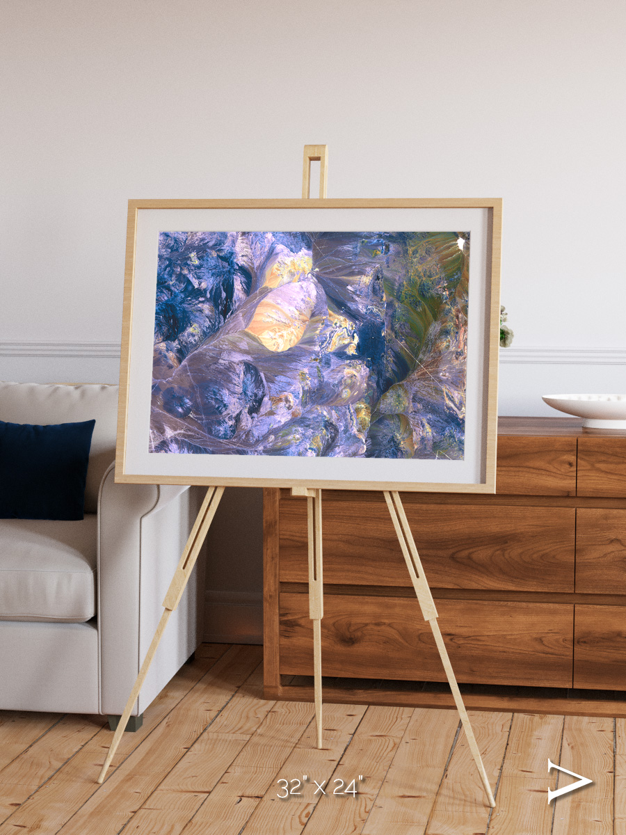 Heat Scars, Andes Framed & Mounted Print
