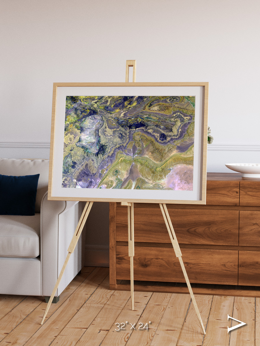 Mineral Horizons, Anti-Atlas Framed & Mounted Print