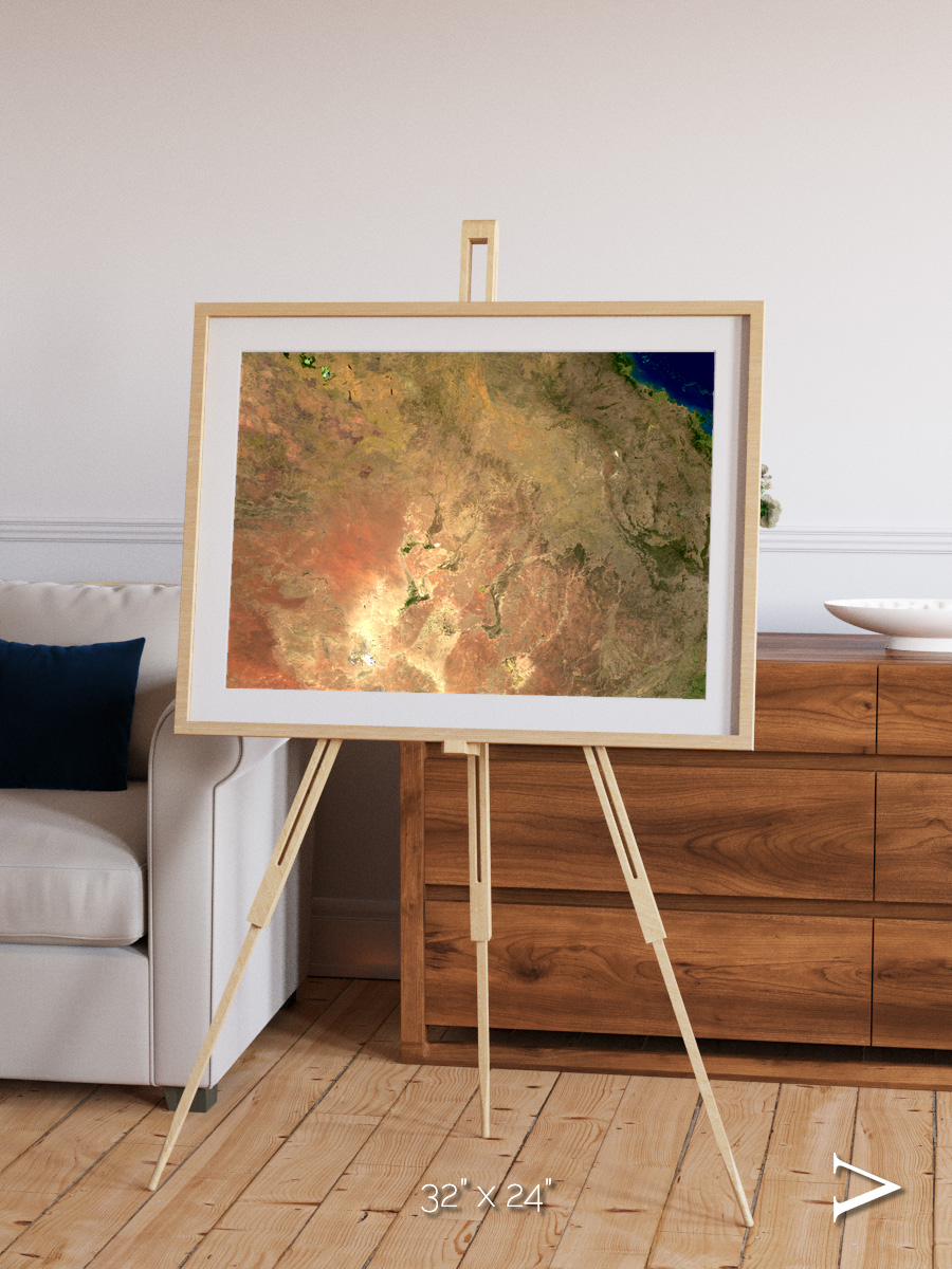 Winding Waters, Australia Framed & Mounted Print