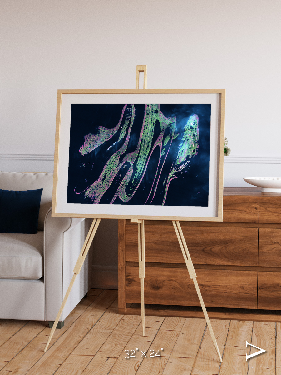 Painted Archipelago, Belcher Islands Framed & Mounted Print