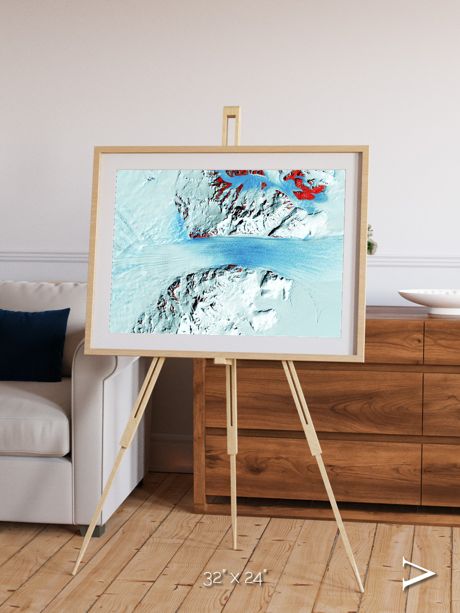 River of Ice, Byrd Glacier Framed & Mounted Print