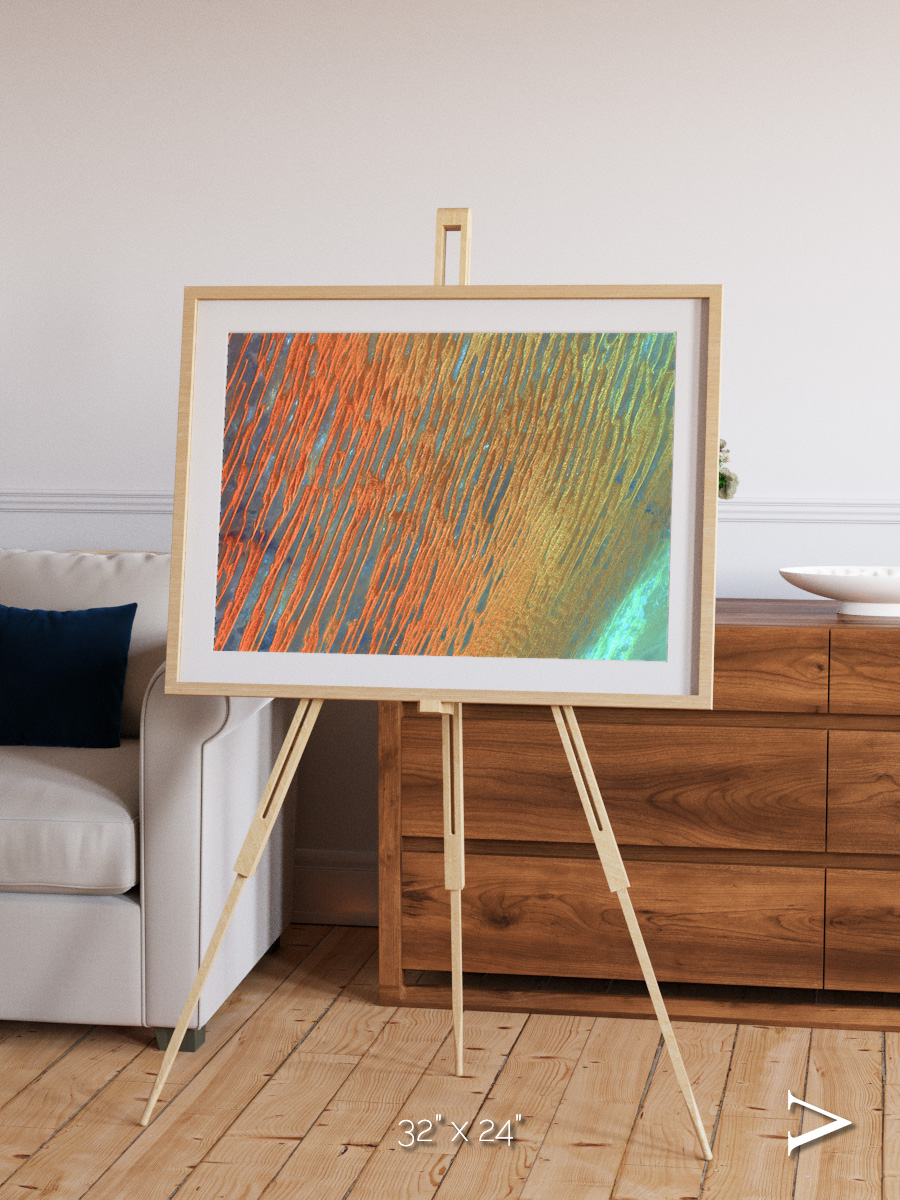 Windwritten Sands, Erg Chech Framed & Mounted Print