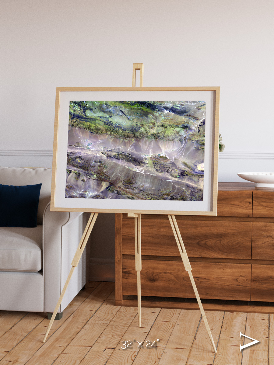 Arid Mosaic, Edrengiyn Nuruu Framed & Mounted Print