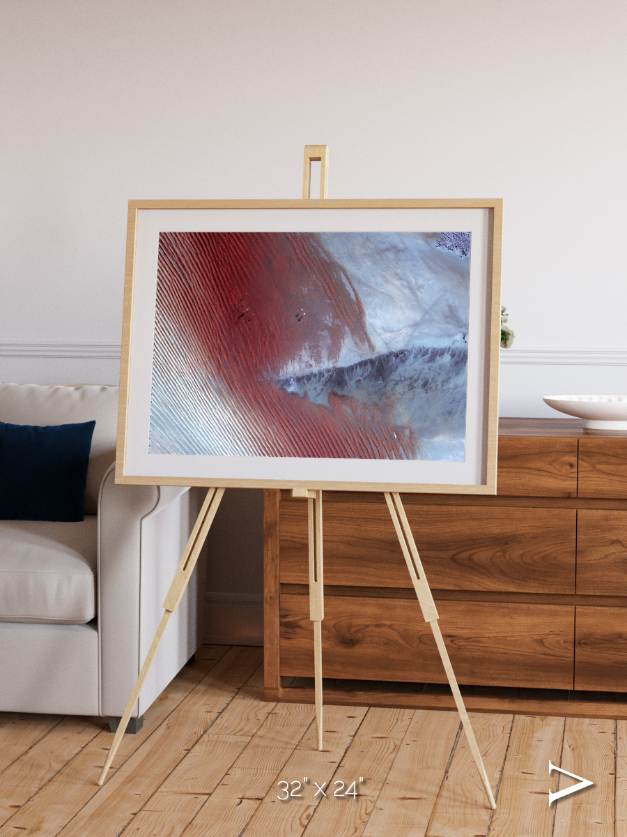 Wind Signatures, Empty Quarter Framed & Mounted Print