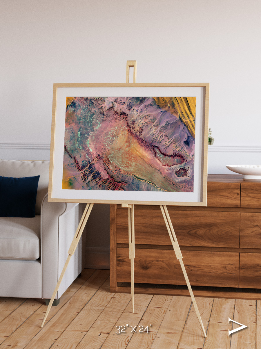 Echoes of Water, Western Desert Framed & Mounted Print