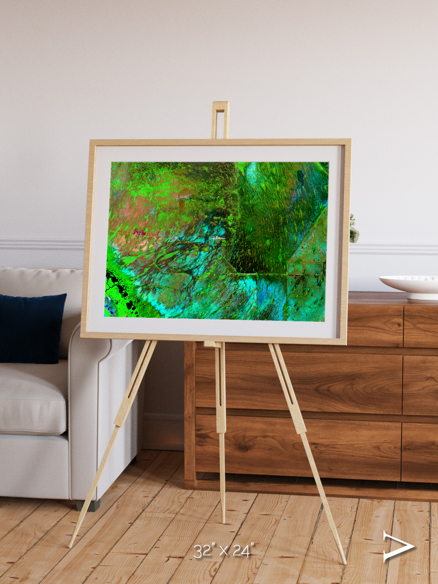 Linear Dunes, Florida Everglades Framed & Mounted Print