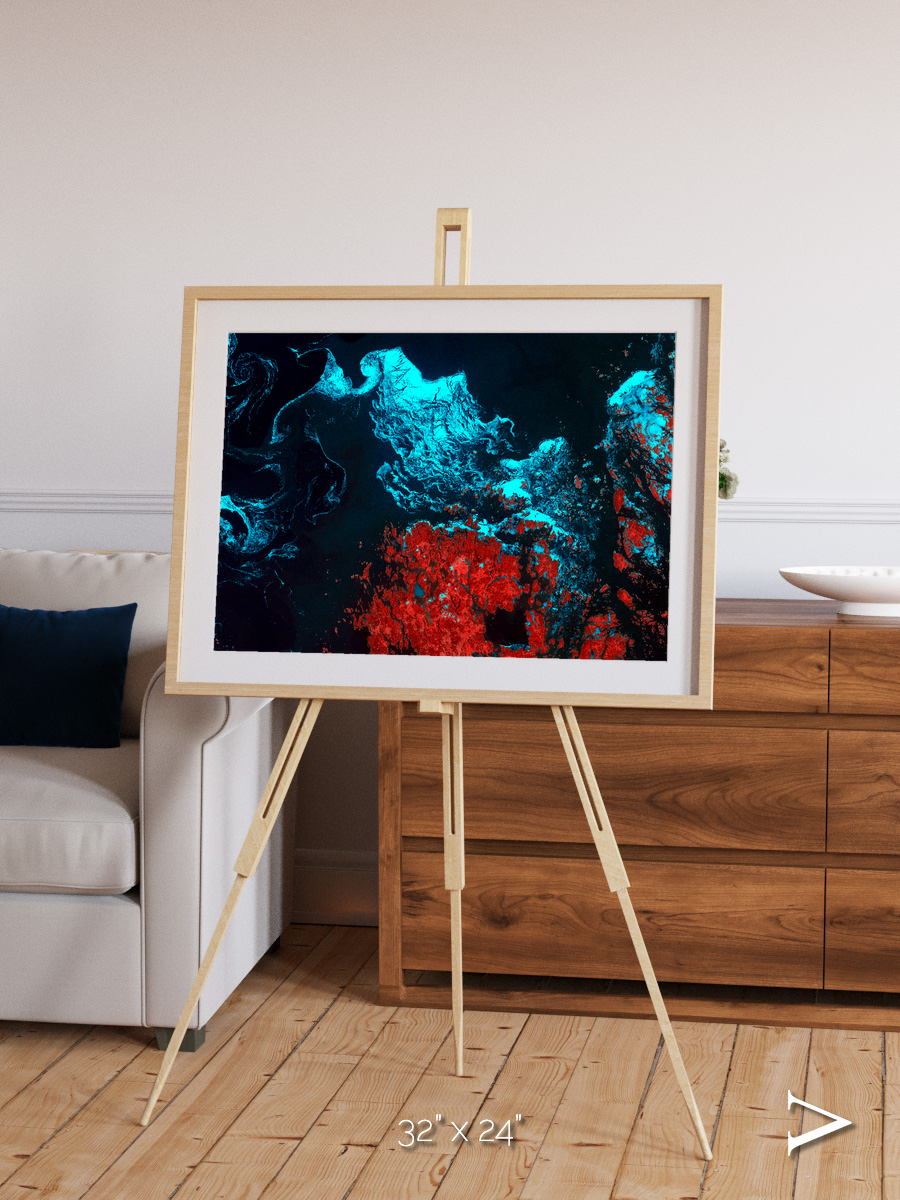 Island Sanctuary, Ghostly Grease Ice Framed & Mounted Print