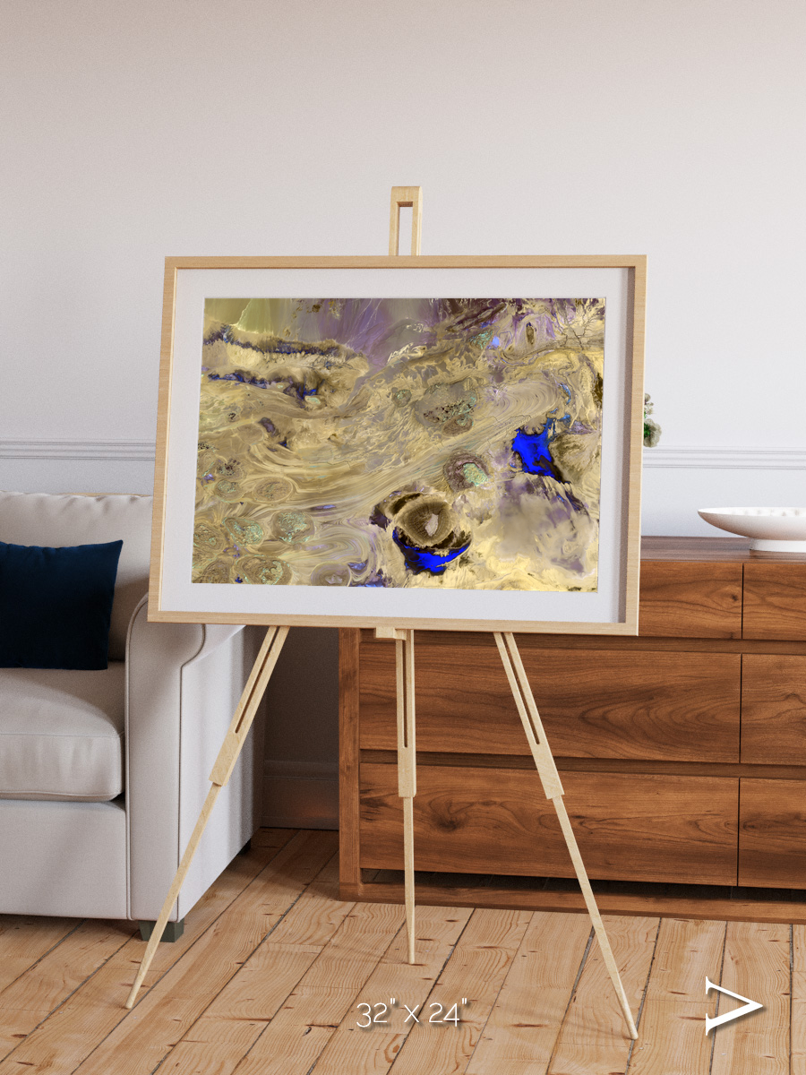 Salt Mirror, Great Salt Desert Framed & Mounted Print