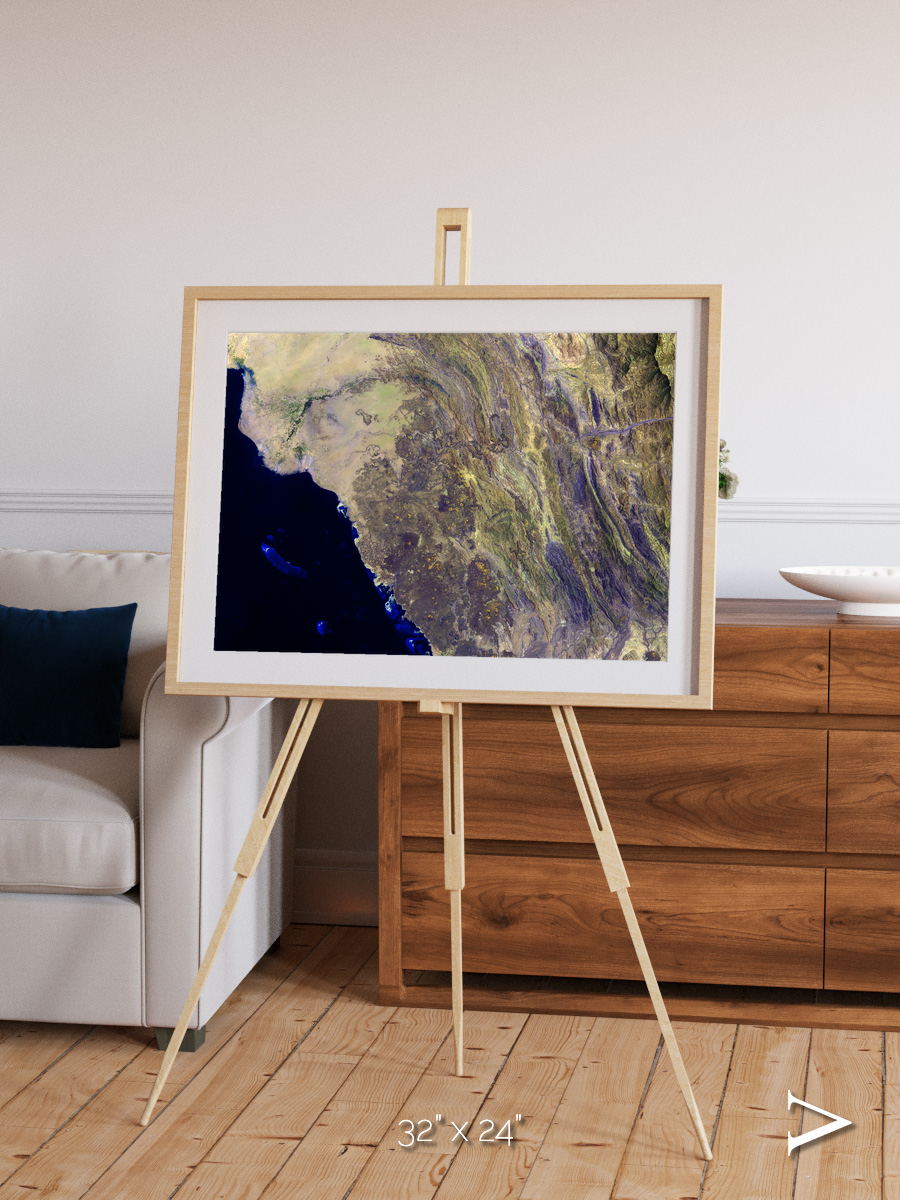 Fire Fields, Harrat Al Birk Framed & Mounted Print
