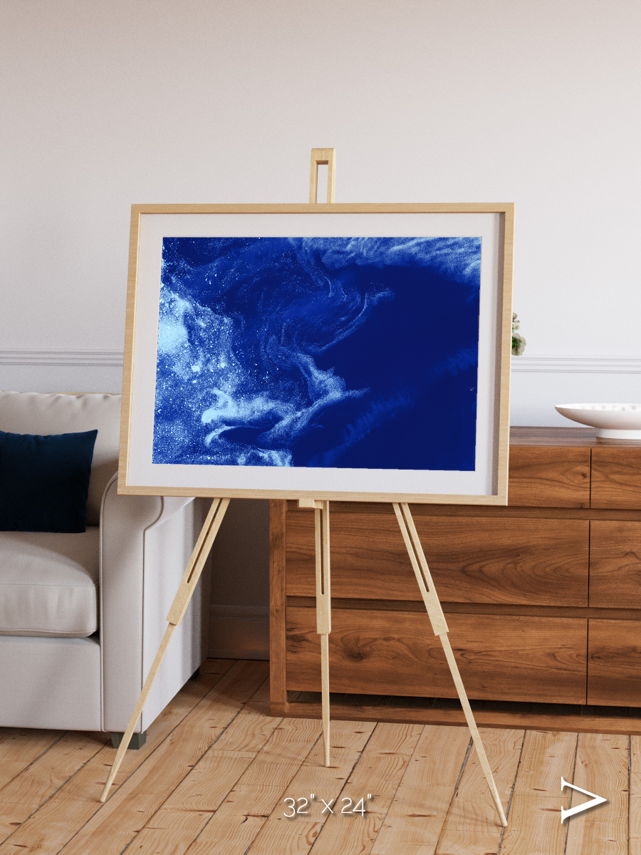 Wind Signatures, Ice Stars Framed & Mounted Print
