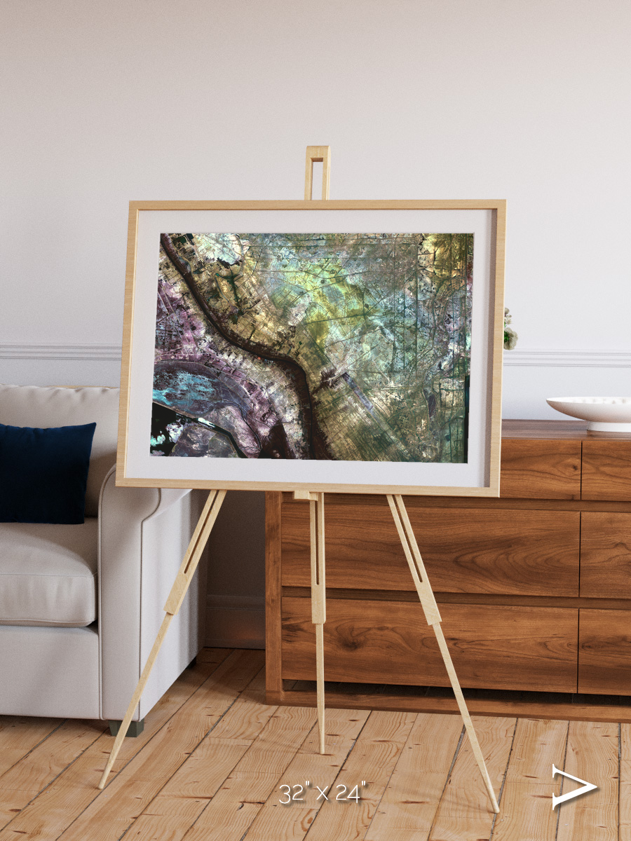 Floodplain Lines, Iraqi Emplacement Framed & Mounted Print