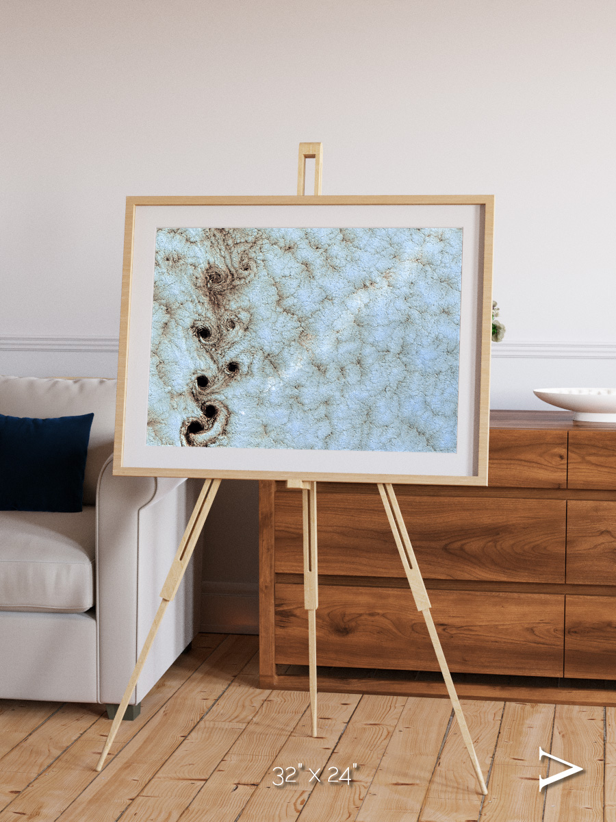 Wind Signatures, Karman Vortices Framed & Mounted Print