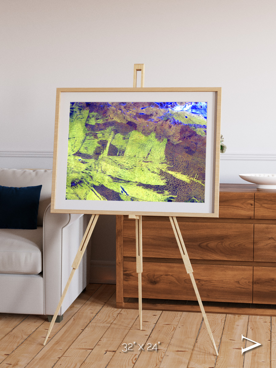 Lake Lines, Lake Amadeus Framed & Mounted Print