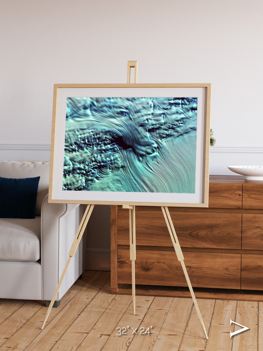 Ice River, Lambert Glacier Framed & Mounted Print